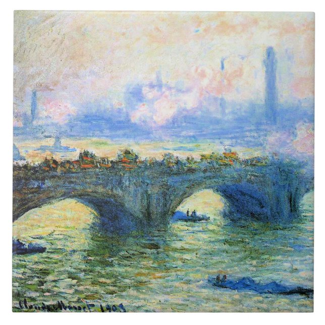 Azulejo Monet - Puente de Waterloo, Londres, (Frente)