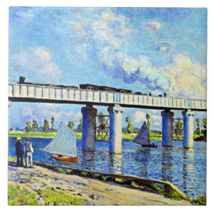 Azulejo Monet - Puente ferroviario en Argenteuil