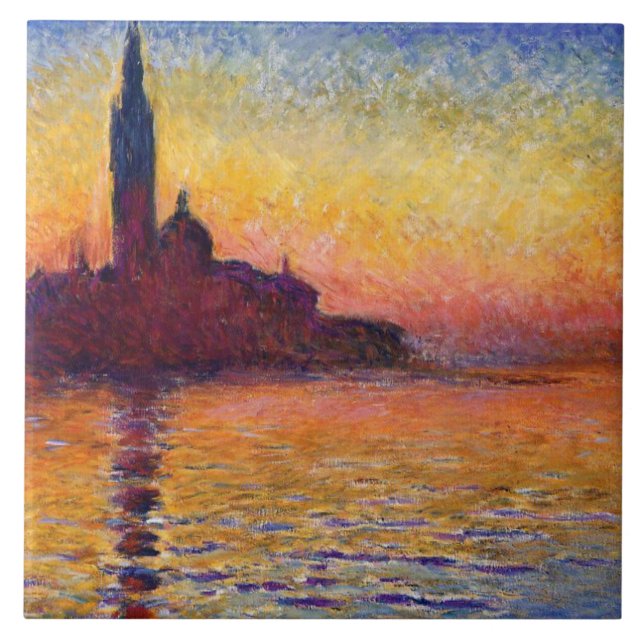 Azulejo Monet - San Giorgio Maggiore at Dusk, arte fino (Frente)