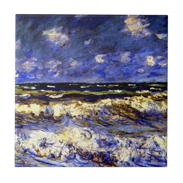 Azulejo Monet - Un mar tormentoso (Frente)