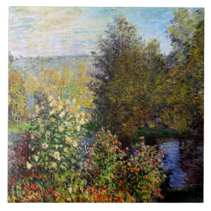 Azulejo Monet - Un rincón del jardín en Montgeron