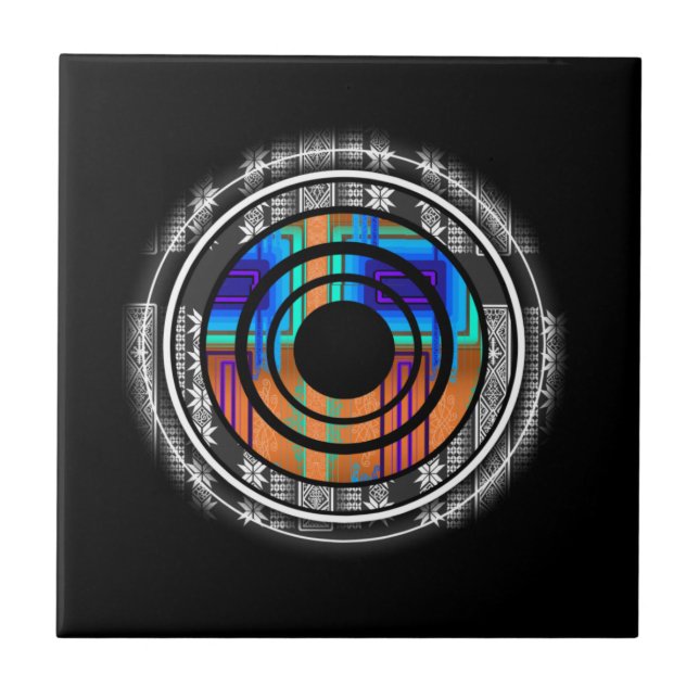 Azulejo Monograma de futuro nórdico (Frente)