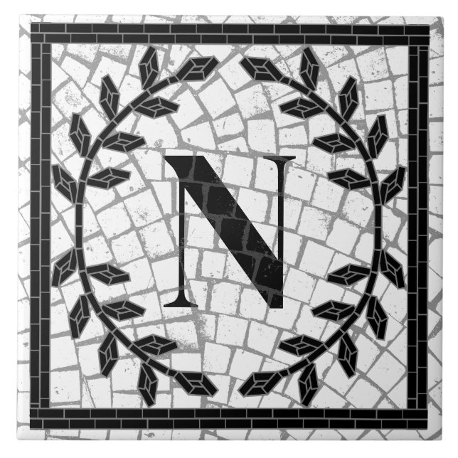 Azulejo Monograma de Impresión Mosaico (Frente)
