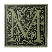 Monograma de la letra de la letra M primer