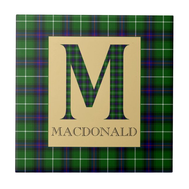 Azulejo Monograma de MacDonald Tartan M (Frente)