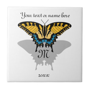 Azulejo Monograma de mariposa de cola tragada