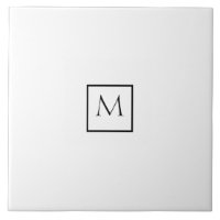 Monograma de Rectángulo Minimalista monocromo
