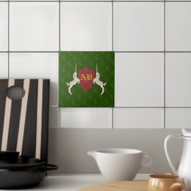 Azulejo Monograma del escudo de armas medieval (Subido por el creador)