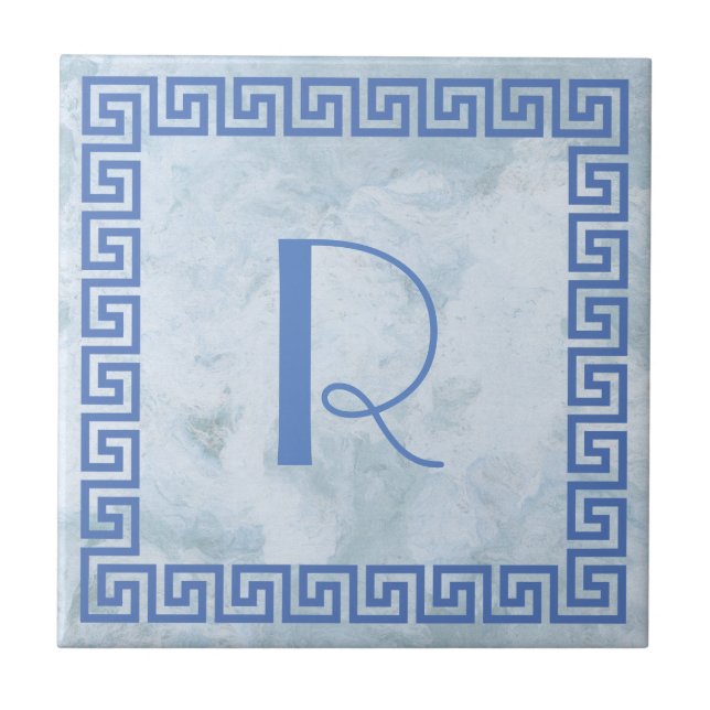 Azulejo Monograma dominante griego del diseño (Frente)