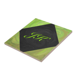 Azulejo Monograma Kiwi Bash Green y Black