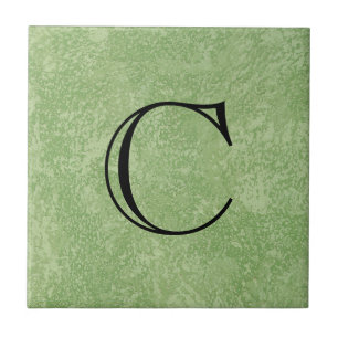 Azulejo Monograma Marmorino Green Faux Finish