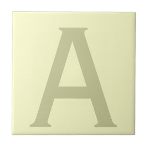 Azulejo Monograma Minimalista Añadir su nombre inicial mod