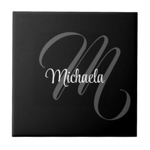 Azulejo Monograma moderno minimalista nombre inicial