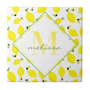 Azulejo Monograma Ombre + Amarillo Lemónico + Verde + Blan