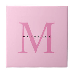 Azulejo Monograma Rosa Tu Nombre Regalo Especial Queridos