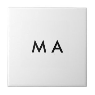 Azulejo Monograma simple añade tu letra nombre hombre mini