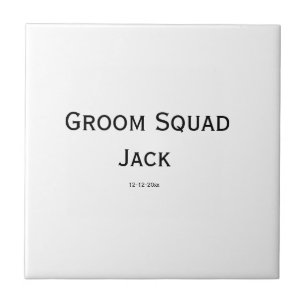 Azulejo monograma simple personalizado añade tu nombre bod