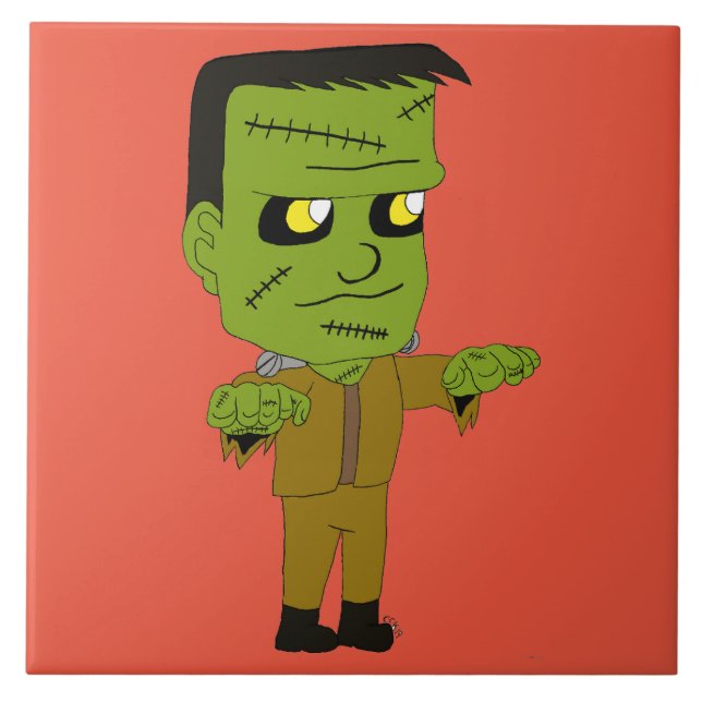 Azulejo monstruo chibi (Frente)