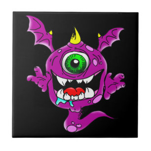 Azulejo Monstruo de la gente morada