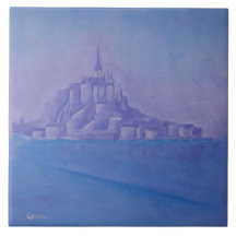 Mont Saint Michel: pintura al aceite - Francia
