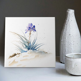 Azulejo Montaña Azul Snoweather Crocus Renacer Ceramic T