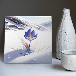 Azulejo Montaña Azul Snoweather Crocus Renacer Ceramic T