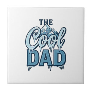 Azulejo Montaña Cool Dad Diseño Gráfico Vintage_1