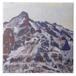 Azulejo Montaña de los humedales (Paisaje de invierno neva