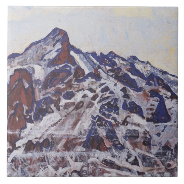 Azulejo Montaña de los humedales (Paisaje de invierno neva (Frente)