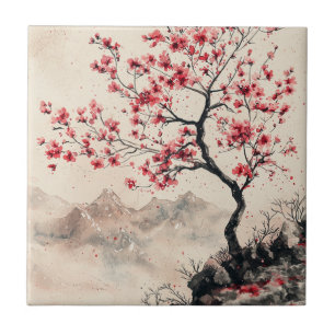 Azulejo Montaña Serenidad Crimson Sakura (1)