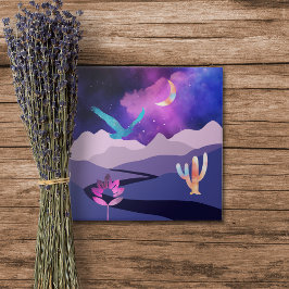 Azulejo Montañas del Desierto Púrpura