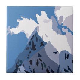 Azulejo Montañas Naturaleza de los picos