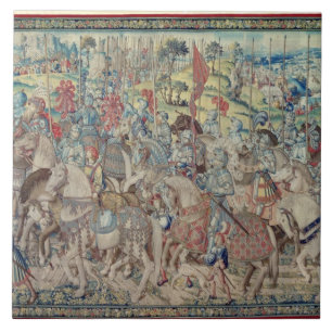 Azulejo Montando a los jinetes, de la tapicería de 'David