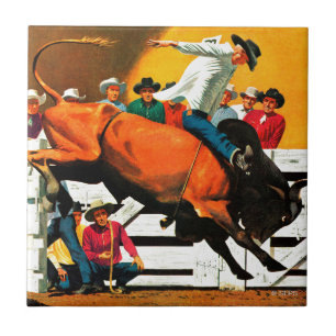 Azulejo Montar a caballo de Bull de Fred Ludekens