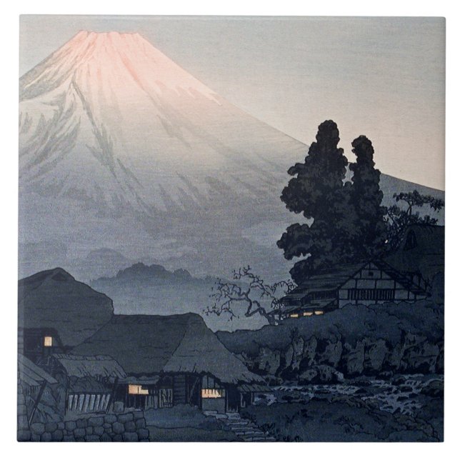 Azulejo Monte Fuji de Mizukubo, pintura famosa, (Frente)