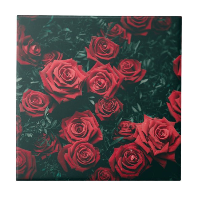 Azulejo Montón de rosas rojas (Frente)