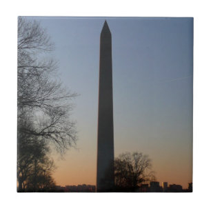 Azulejo Monumento a Washington al atardecer en DC