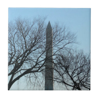 Azulejo Monumento a Washington en el paisaje invernal I
