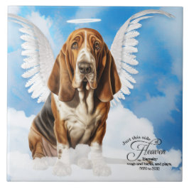 Azulejo Monumento al Mascota personalizado del perro Angel