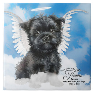 Azulejo Monumento al Mascota Personalizado del Perro Ángel