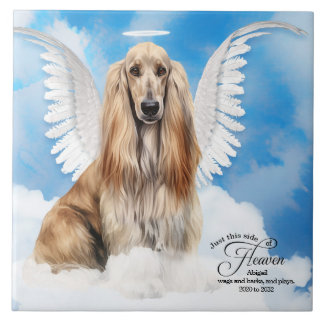 Azulejo Monumento al Mascota personalizado del perro Angel