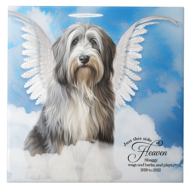 Azulejo Monumento al Mascota personalizado del perro de pe (Frente)