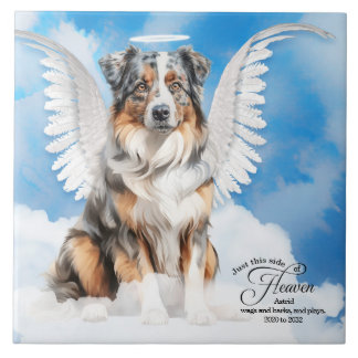 Azulejo Monumento al Mascota personalizado del perro pasto