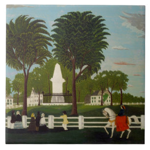 Azulejo Monumento de la batalla de Lexington, c.1830