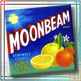 AZULEJO - "Moonbeam Produce" - Etiqueta de Caja