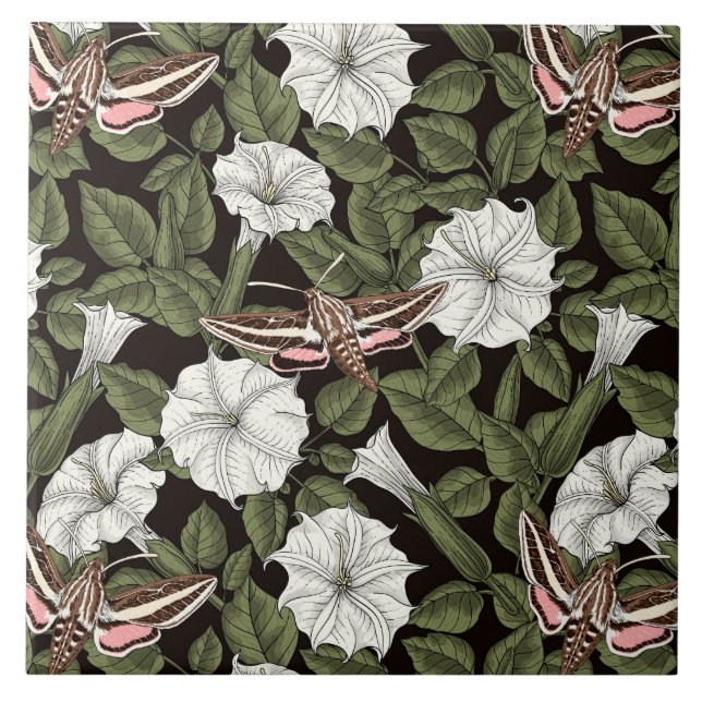 Azulejo Moonflowers y esfinges (Frente)