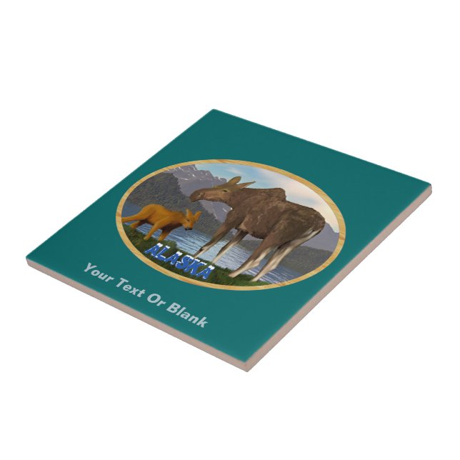 Azulejo Moose in the Meadow (Lado)