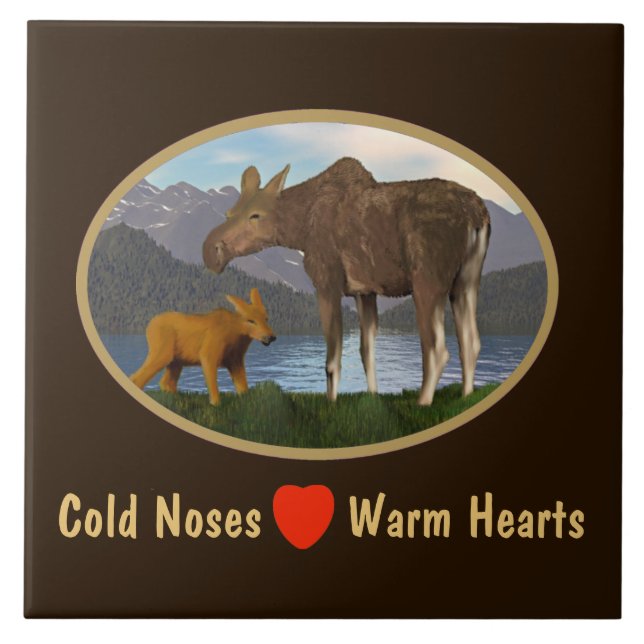 Azulejo Moose in the Meadow (Frente)