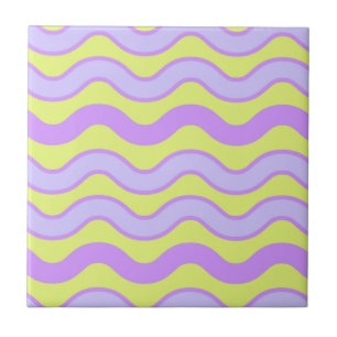 Azulejo Morado Lime Groovy Stripe Primavera Moderna