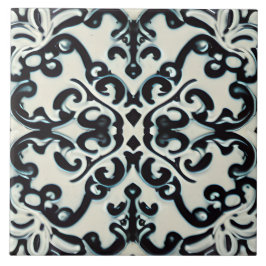 Azulejo Morado negro y Verde azulado al estilo toscano bla